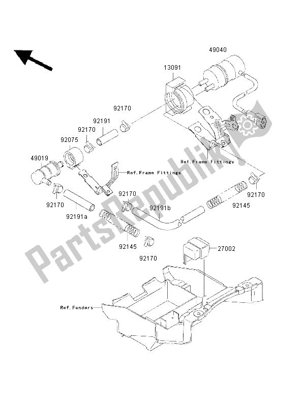 Tutte le parti per il Pompa Di Benzina del Kawasaki Ninja ZX 9R 900 2002