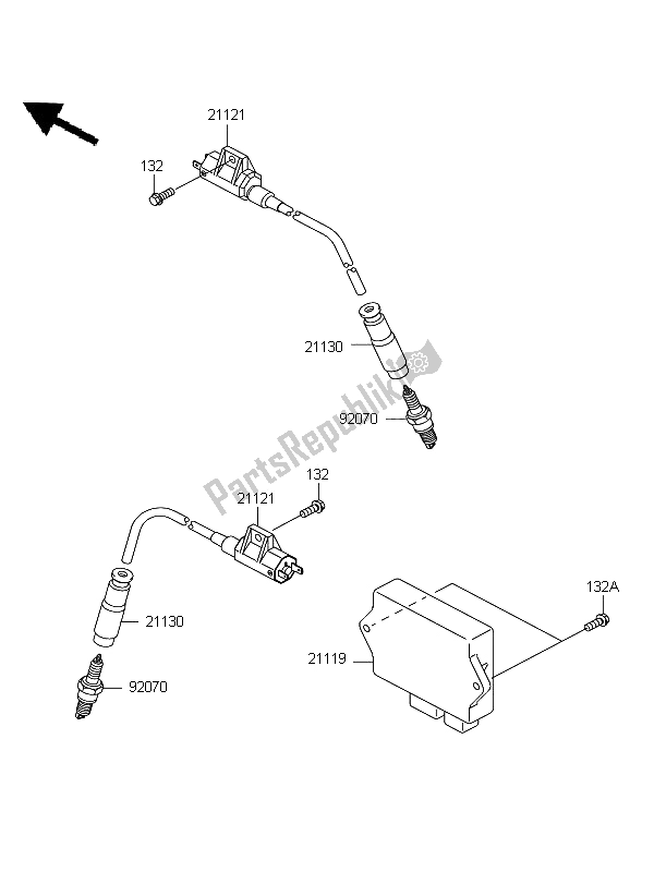 Tutte le parti per il Sistema Di Accensione del Kawasaki KFX 700 2009