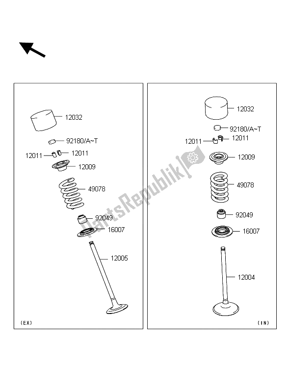 Toutes les pièces pour le Soupape du Kawasaki Z 1000 ABS 2011