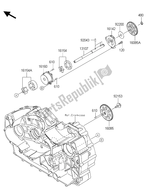 Todas las partes para Bomba De Aceite de Kawasaki Vulcan 1700 Nomad ABS 2015