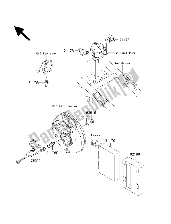 All parts for the Fuel Injection of the Kawasaki VN 1500 Drifter 2000