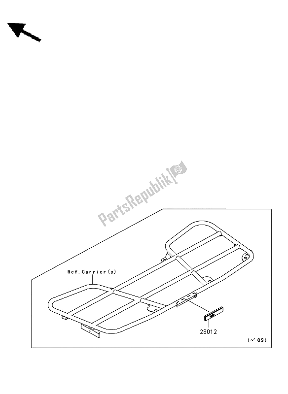 Toutes les pièces pour le Réflecteurs (ue, Uk) du Kawasaki KVF 750 4X4 2009