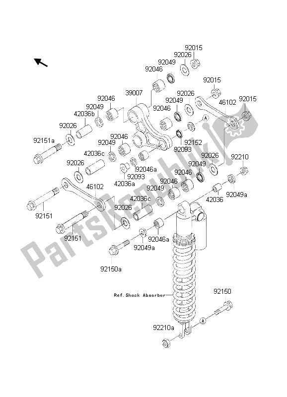 Wszystkie części do Zawieszenie Kawasaki KX 125 2002