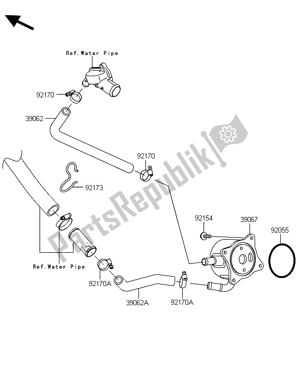 All parts for the Oil Cooler of the Kawasaki Ninja ZX 10R ABS 1000 2014