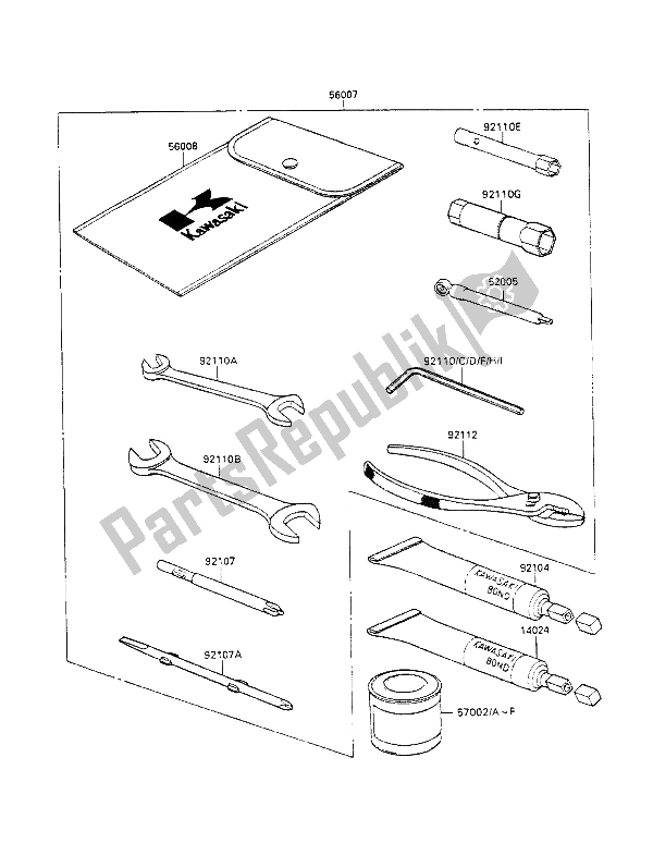 All parts for the Tool of the Kawasaki ZZ R 1100 1990