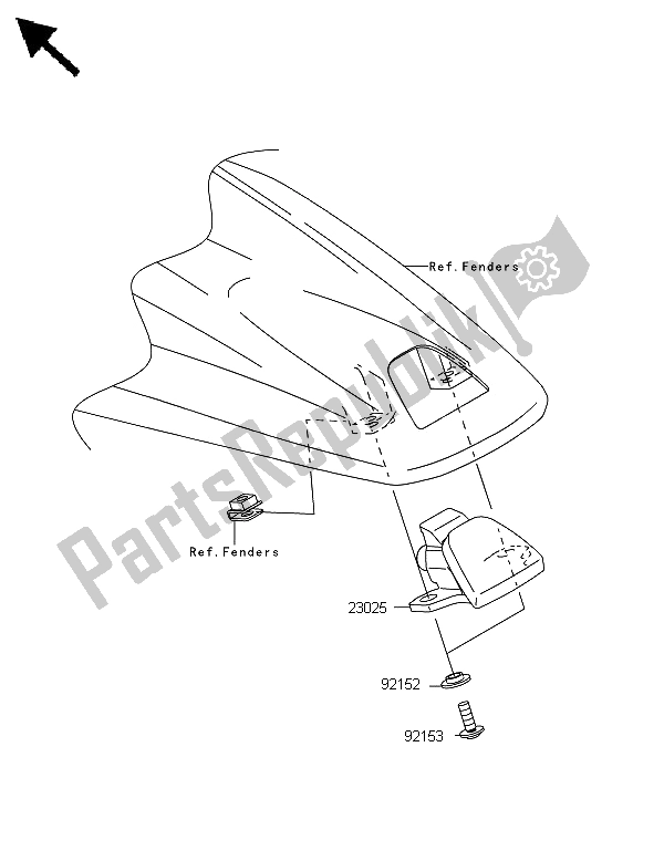 Alle onderdelen voor de Achterlicht van de Kawasaki KLX 450 2013