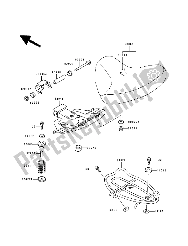 Tutte le parti per il Posto A Sedere del Kawasaki Estrella 250 1994