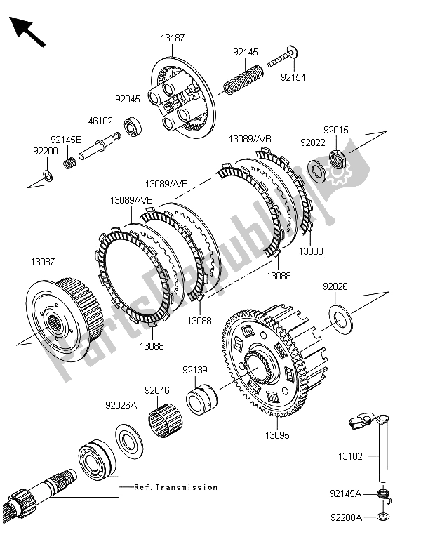 Todas las partes para Embrague de Kawasaki Z 800 ABS DDS 2013