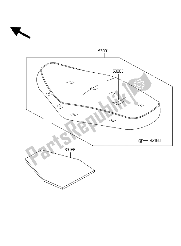 Wszystkie części do Siedzenie Kawasaki W 650 2004