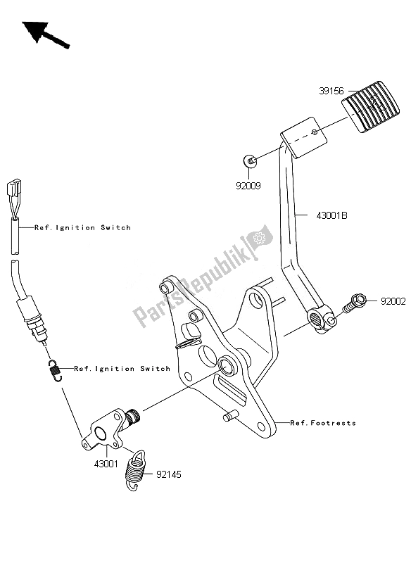 Todas las partes para Pedal De Freno de Kawasaki VN 900 Custom 2010