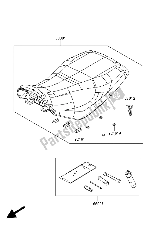 Wszystkie części do Siedzenie Kawasaki KVF 300 2012