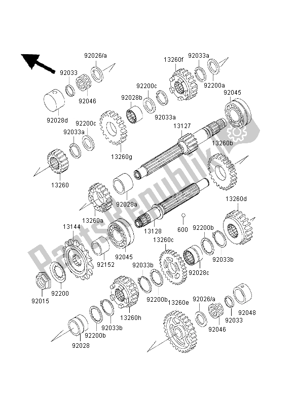 Wszystkie części do Przenoszenie Kawasaki ZR 7 750 2003