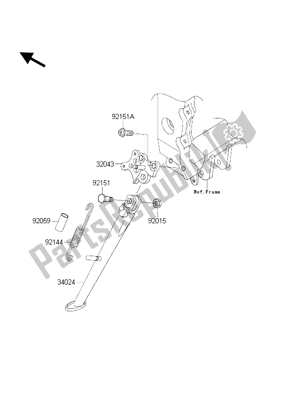 Toutes les pièces pour le Des Stands) du Kawasaki Ninja ZX 6R 600 2004