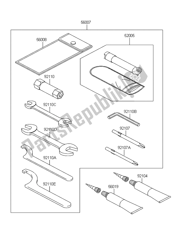 All parts for the Owners Tools of the Kawasaki KFX 700 2011