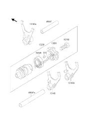 GEAR CHANGE DRUM & SHIFT FORK