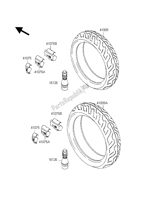 Toutes les pièces pour le Pneus du Kawasaki Ninja ZX 7R 750 1998