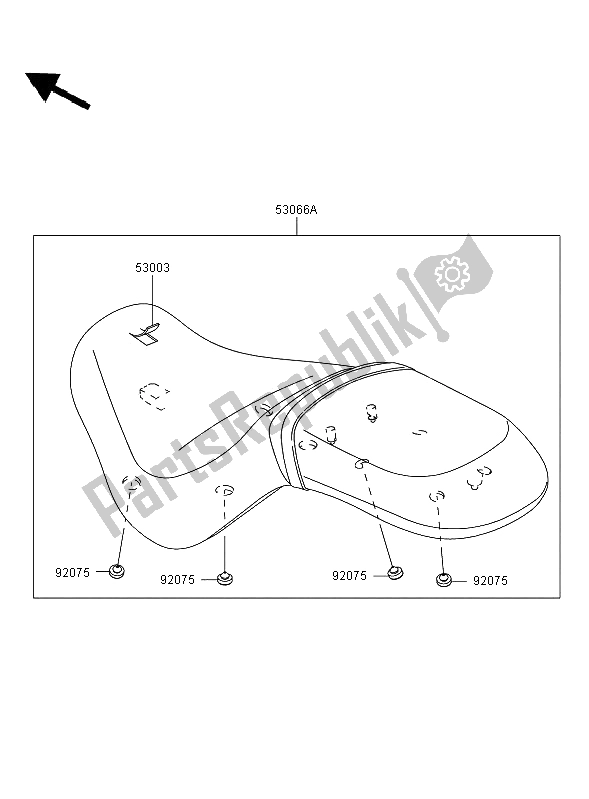 All parts for the Seat of the Kawasaki VN 900 Classic 2009