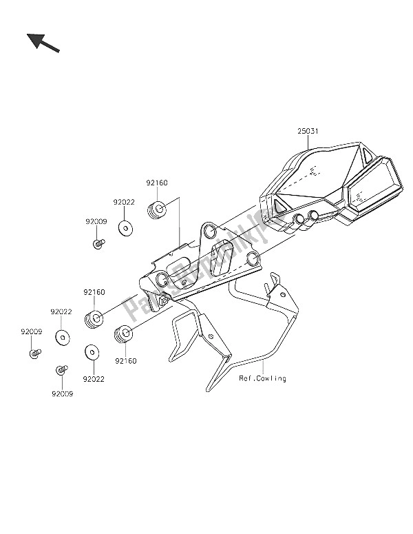 All parts for the Meter(s) of the Kawasaki Z 300 2016