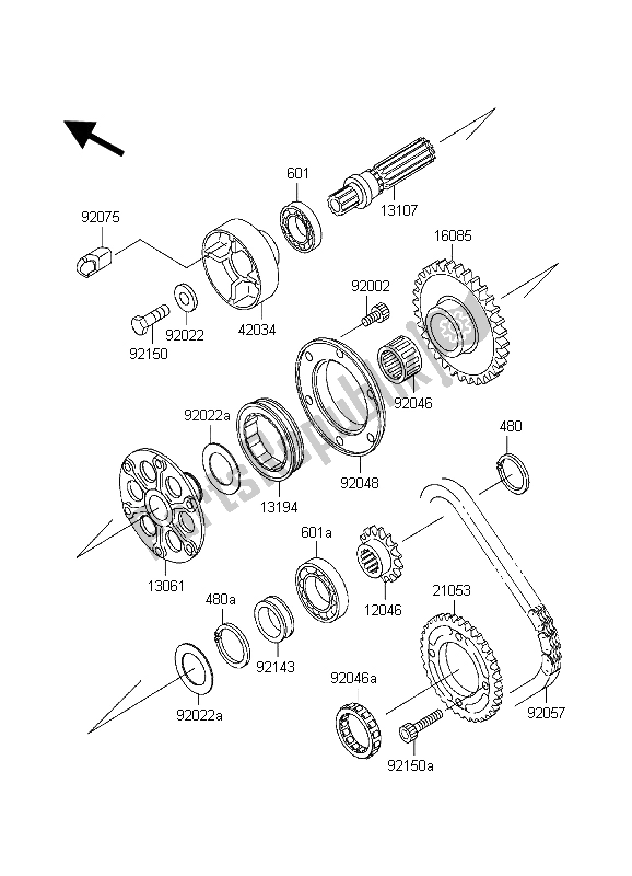 Todas las partes para Generador de Kawasaki Ninja ZX 7R 750 1998