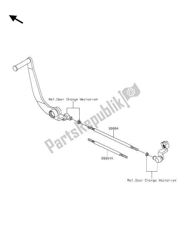 Alle onderdelen voor de Accessoire (trekstang) van de Kawasaki Vulcan S ABS 650 2015