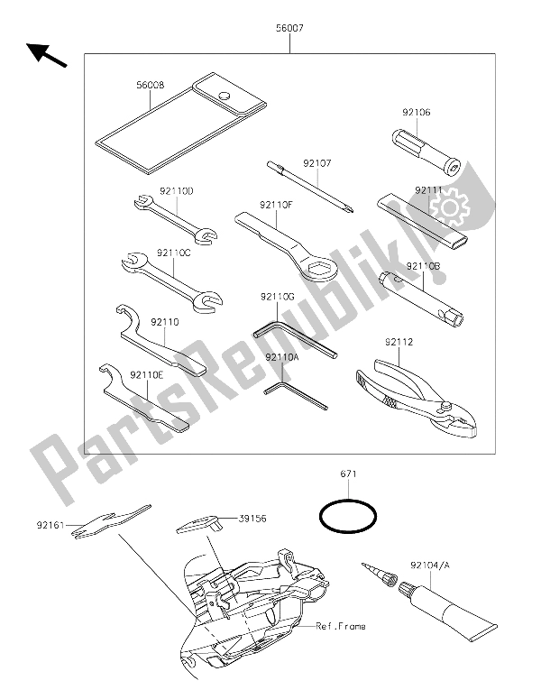 All parts for the Owners Tools of the Kawasaki Z 250 SL 2015