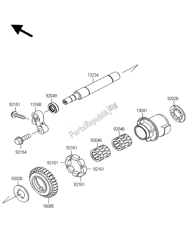 All parts for the Balancer of the Kawasaki Ninja ZX 10R ABS 1000 2011