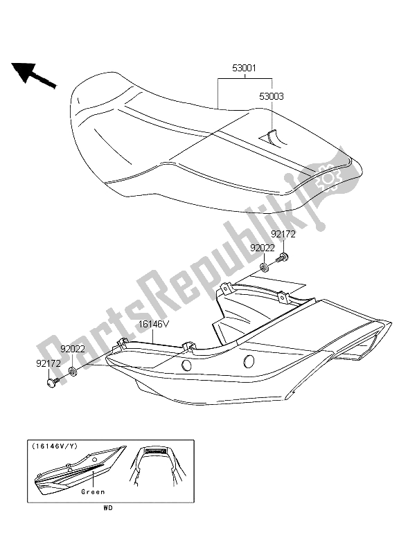 Tutte le parti per il Posto A Sedere del Kawasaki ZRX 1200R 2004