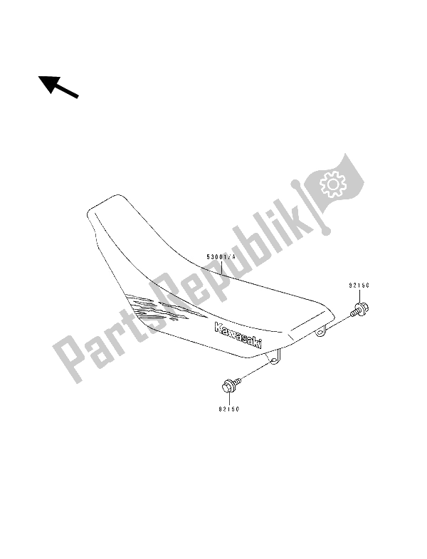 All parts for the Seat of the Kawasaki KX 125 1992
