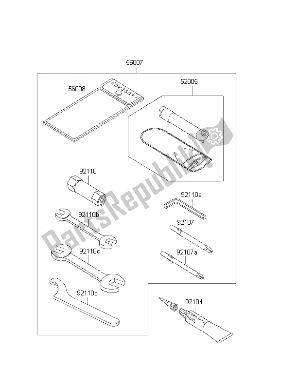 All parts for the Owners Tools of the Kawasaki KVF 650 4X4 2003