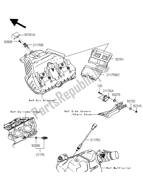 Toutes les pièces pour le Injection De Carburant du Kawasaki Ninja ZX 10R ABS 1000 2012