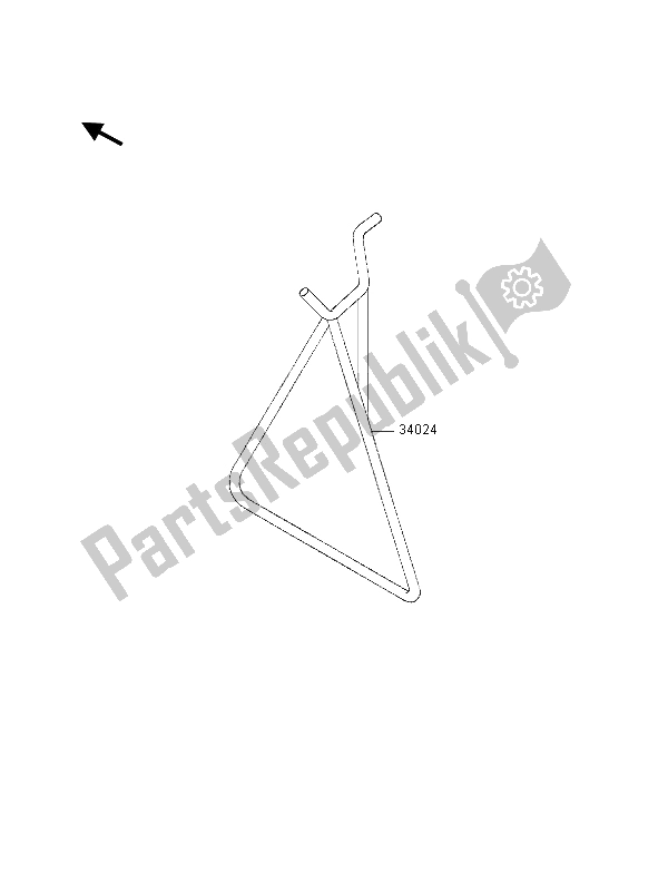 All parts for the Stand of the Kawasaki KX 250 1997