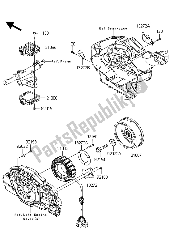 Todas las partes para Generador de Kawasaki VN 1700 Classic Tourer ABS 2012