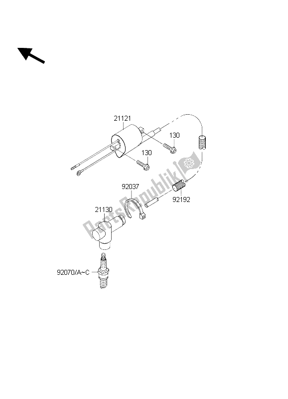 Toutes les pièces pour le Système De Mise à Feu du Kawasaki KX 125 2004