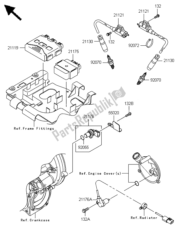 Todas las partes para Sistema De Encendido de Kawasaki Brute Force 650 4X4I 2014