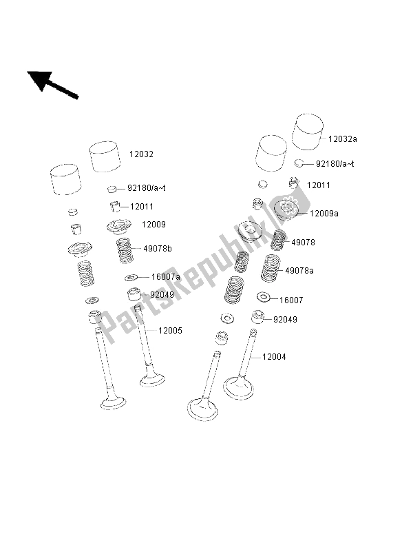 Toutes les pièces pour le Soupape du Kawasaki ZZ R 600 2002