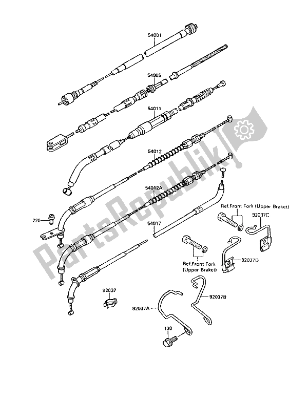 All parts for the Cables of the Kawasaki VN 750 Twin 1987