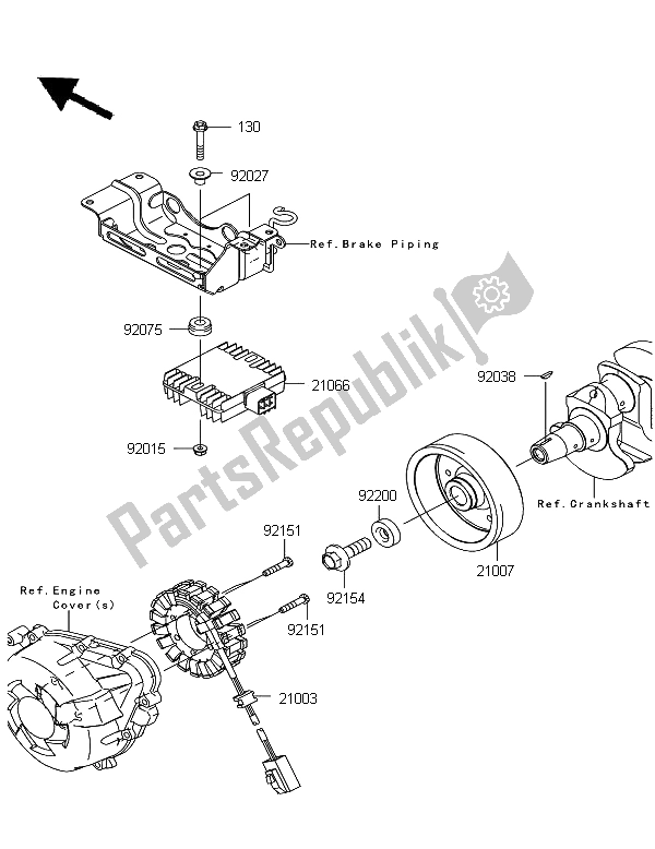 All parts for the Generator of the Kawasaki Z 1000 SX ABS 2012