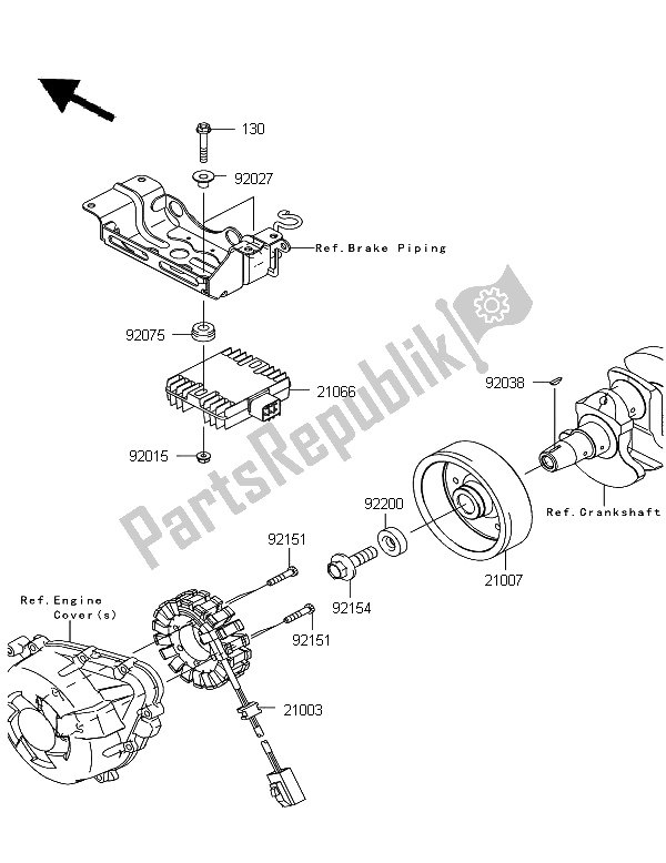 All parts for the Generator of the Kawasaki Z 1000 SX ABS 2012