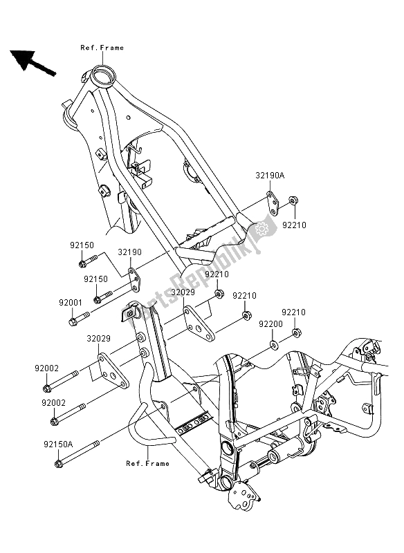 Tutte le parti per il Supporto Del Motore del Kawasaki KLX 250 2013