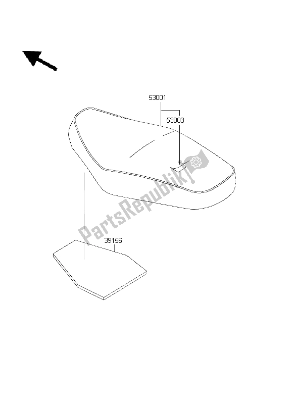 All parts for the Seat of the Kawasaki W 650 1999