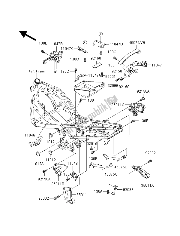 Toutes les pièces pour le Compartiment Des Piles du Kawasaki ZZ R 600 1998