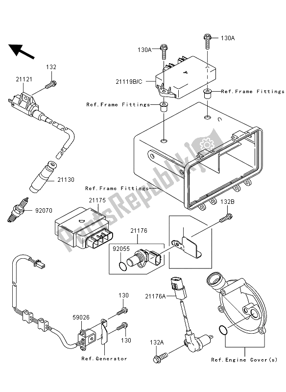 All parts for the Ignition System of the Kawasaki KVF 360 4X4 2006