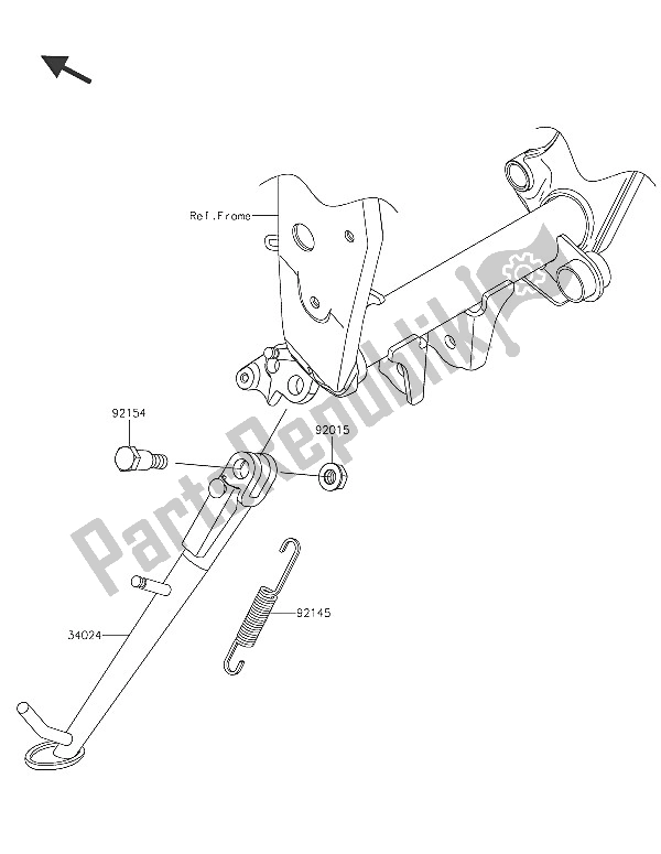All parts for the Stand(s) of the Kawasaki Z 800 ABS 2016