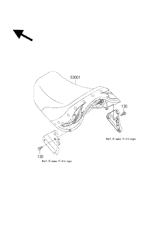 All parts for the Seat of the Kawasaki VN 800 Drifter 2001