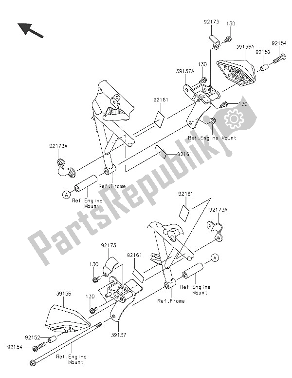 Tutte le parti per il Guardie ?) del Kawasaki Ninja 250 SL 2016