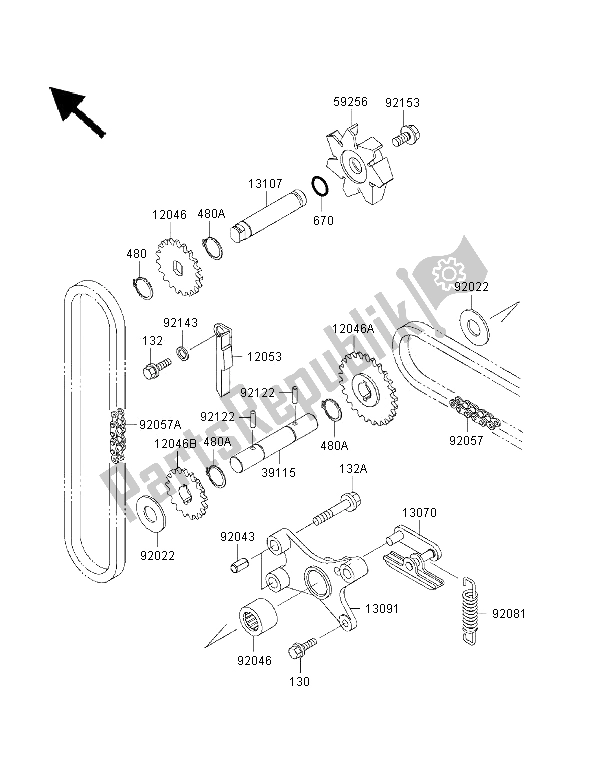 All parts for the Water Pump of the Kawasaki VN 1500 Classic Tourer FI 2001