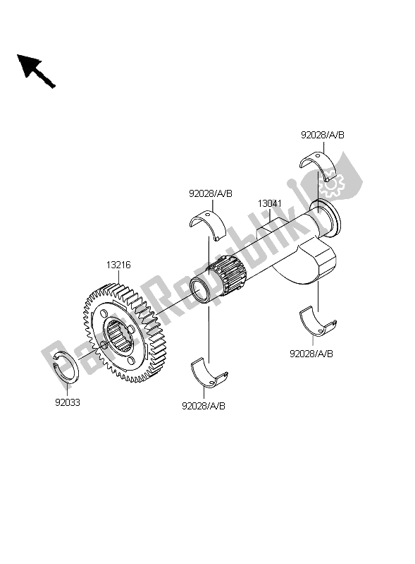 Tutte le parti per il Equilibratore del Kawasaki W 650 2006