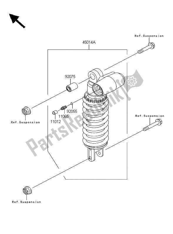 Tutte le parti per il Ammortizzatore del Kawasaki Z 1000 2003