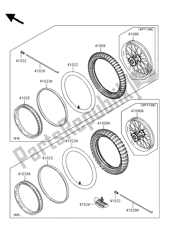 All parts for the Tires of the Kawasaki KX 65 2013