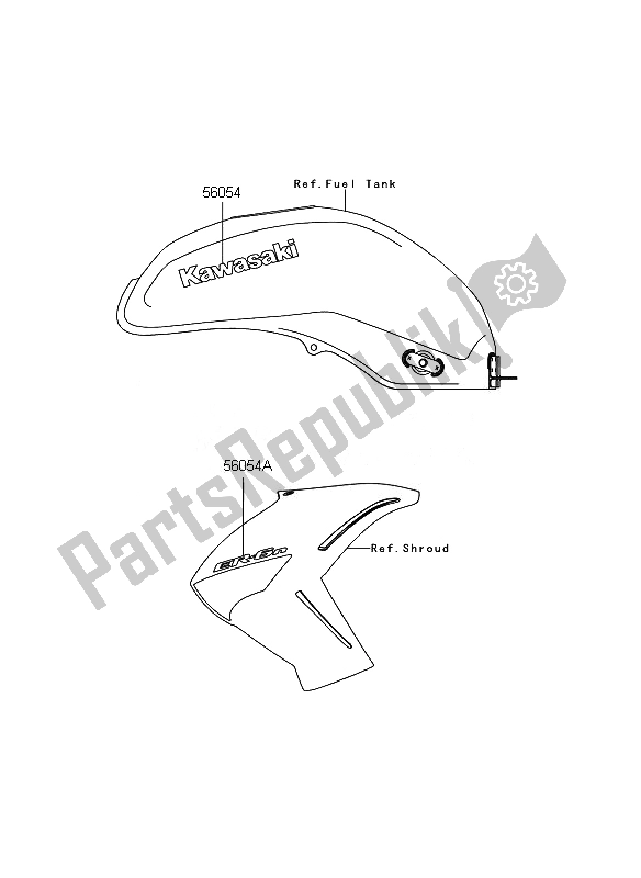 Wszystkie części do Kalkomanie (pomara? Czowe) Kawasaki ER 6N 650 2010